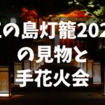 江の島灯籠2020の見物と手花火会